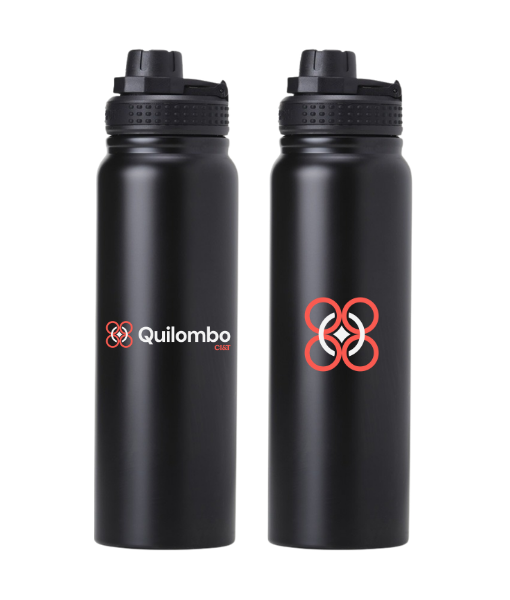 Garrafa Térmica Preta 850ml em inox Quilombo - CIANDT